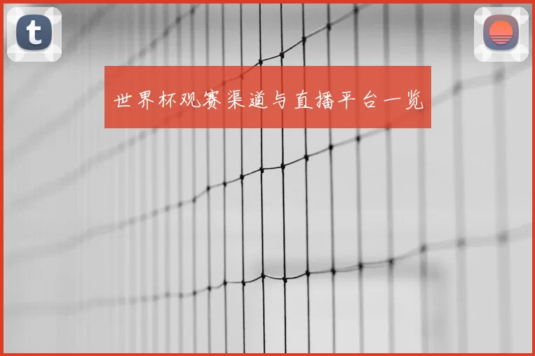 世界杯观赛渠道与直播平台一览